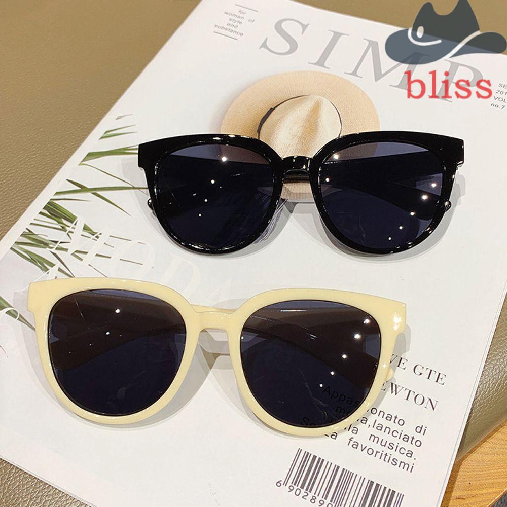 Kính Mát Gọng Tròn Oversized Chống Tia UV400 Màu Hồng Thời Trang