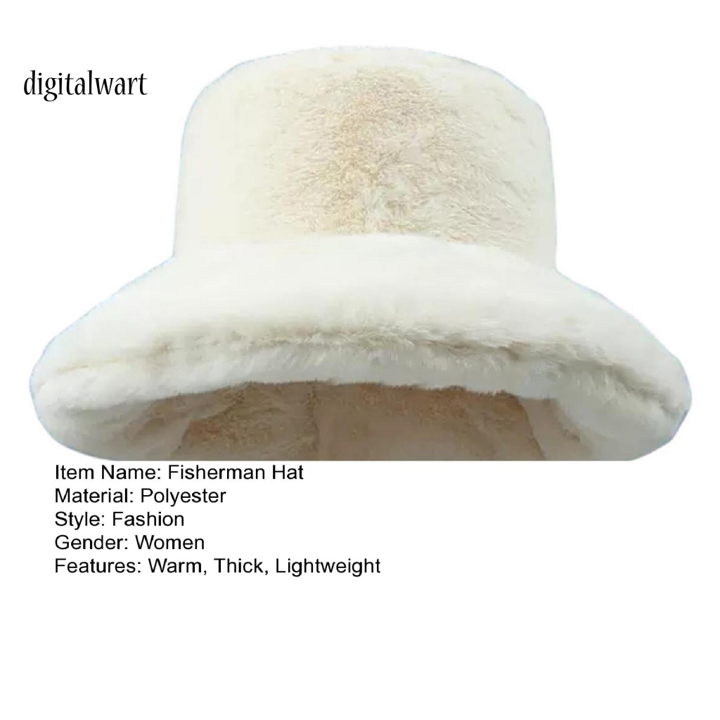 Kỹ Thuật Số| Mũ Ngư Dân Dày Dặn Màu Trơn Phủ Lông Mềm Mại Nhẹ Nhàng Giữ Ấm Mùa Đông Cho Nữ