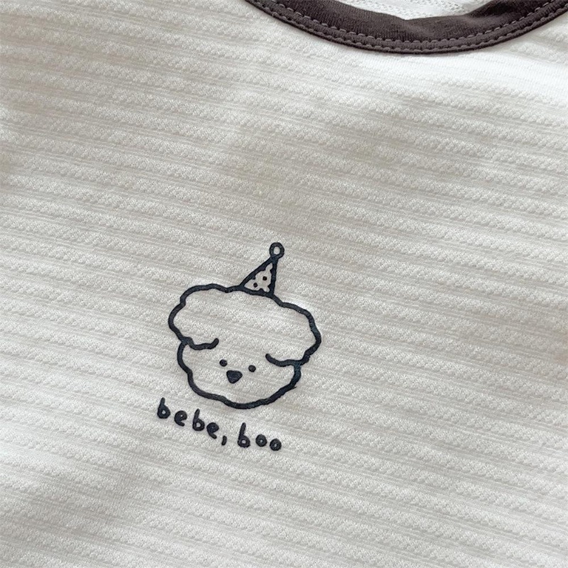 Áo Liền Quần Bằng Cotton Tay Ngắn Thoáng Khí In Họa Tiết Dễ Thương Thời Trang Mùa Hè Cho Bé Sơ Sinh 0-2 Tuổi