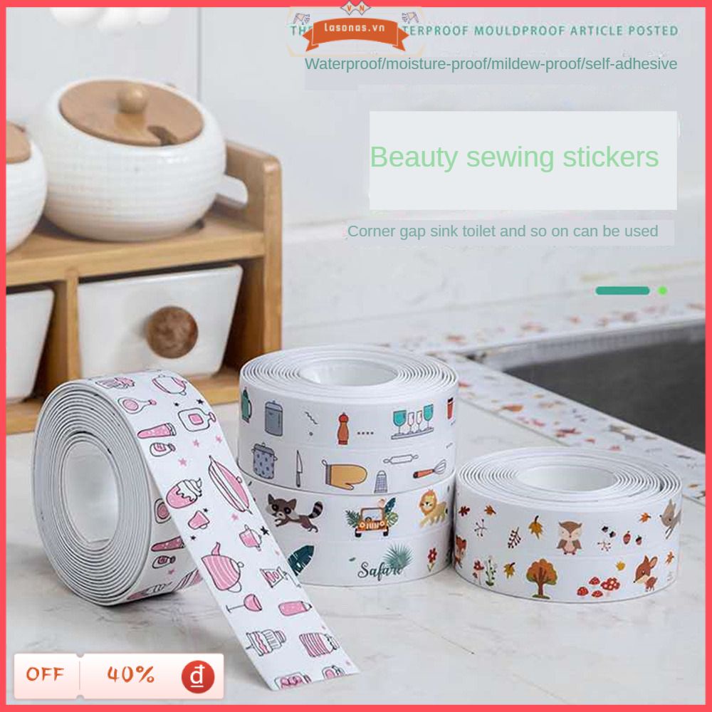 Cuộn Băng Keo Dán Góc Bồn Rửa Chén / Nhà Tắm / Nhà Bếp Chống Ẩm Mốc / Nước Bọt Chống Mốc