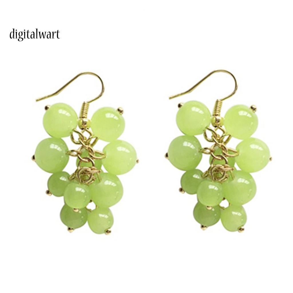 Kỹ Thuật Số| 1 Cặp Khuyên Tai Dạng Móc Xỏ Hạt Tròn Không Xỏ Lỗ