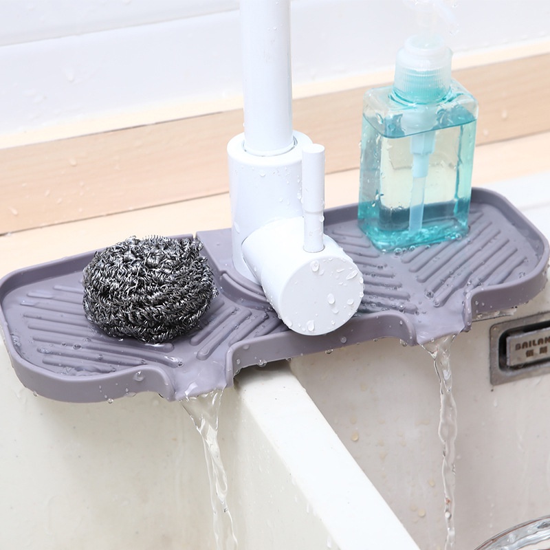 Thảm silicone HOUSEEKER lót vòi nước bồn rửa nhà bếp chống văng nước tiện dụng