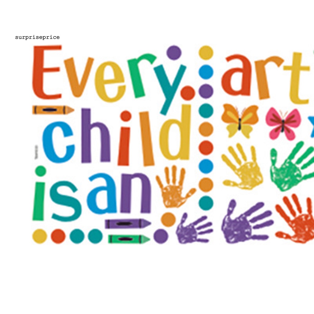 Sticker PVC Dán Tường Tự Dính Chống Xé Họa Tiết Bảng Chữ Cái Bắt Mắt Nhiều Màu Sắc Trang Trí Phòng Trẻ Em