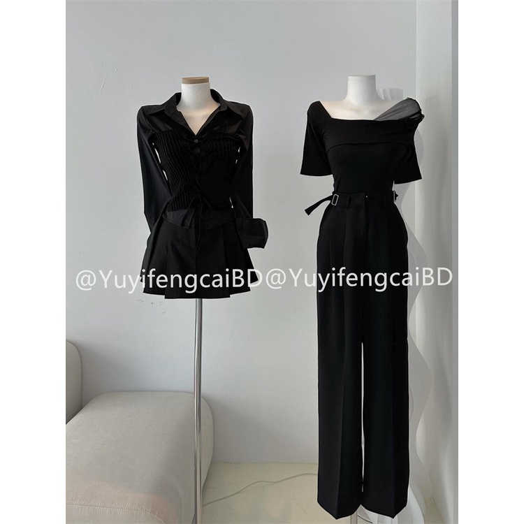 Yuyi Bộ Đồ Hai Mảnh Áo Vest Phối Quần Dài Ôm Eo Phong Cách Hoàng Gia Thời Trang Mùa Hè 2023 Mới Cho Bạn Gái