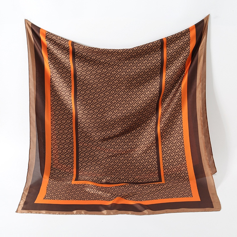 Khăn Choàng Satin Dài 180 * 90CM In Họa Tiết Kẻ Sọc Cổ Điển Thoáng Khí Trọng Lượng Nhẹ Dễ Phối Đồ Cho Nữ