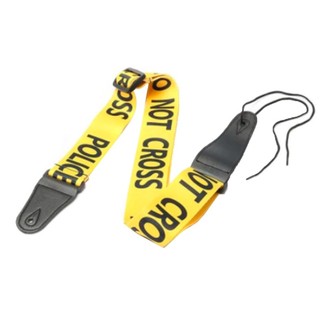 Guitar Strap Adjustable Yellow Electric Bass Straps PU Leather End Strap Belt