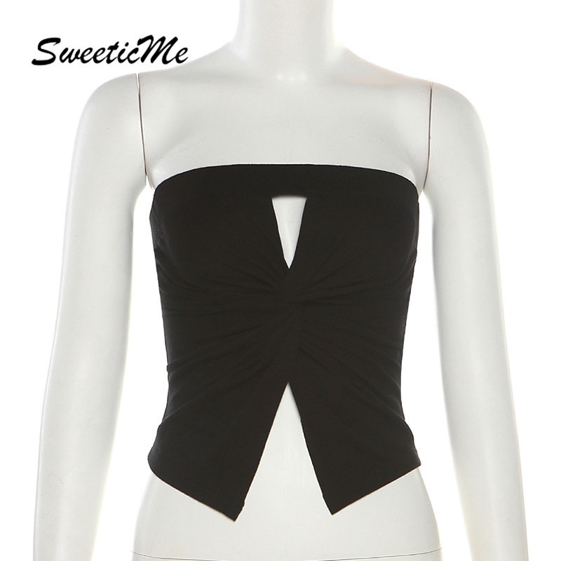 Áo Ống Màu Trơn Hở Lưng Dáng Ôm Thời Trang 2023 Quyến Rũ Cho Nữ