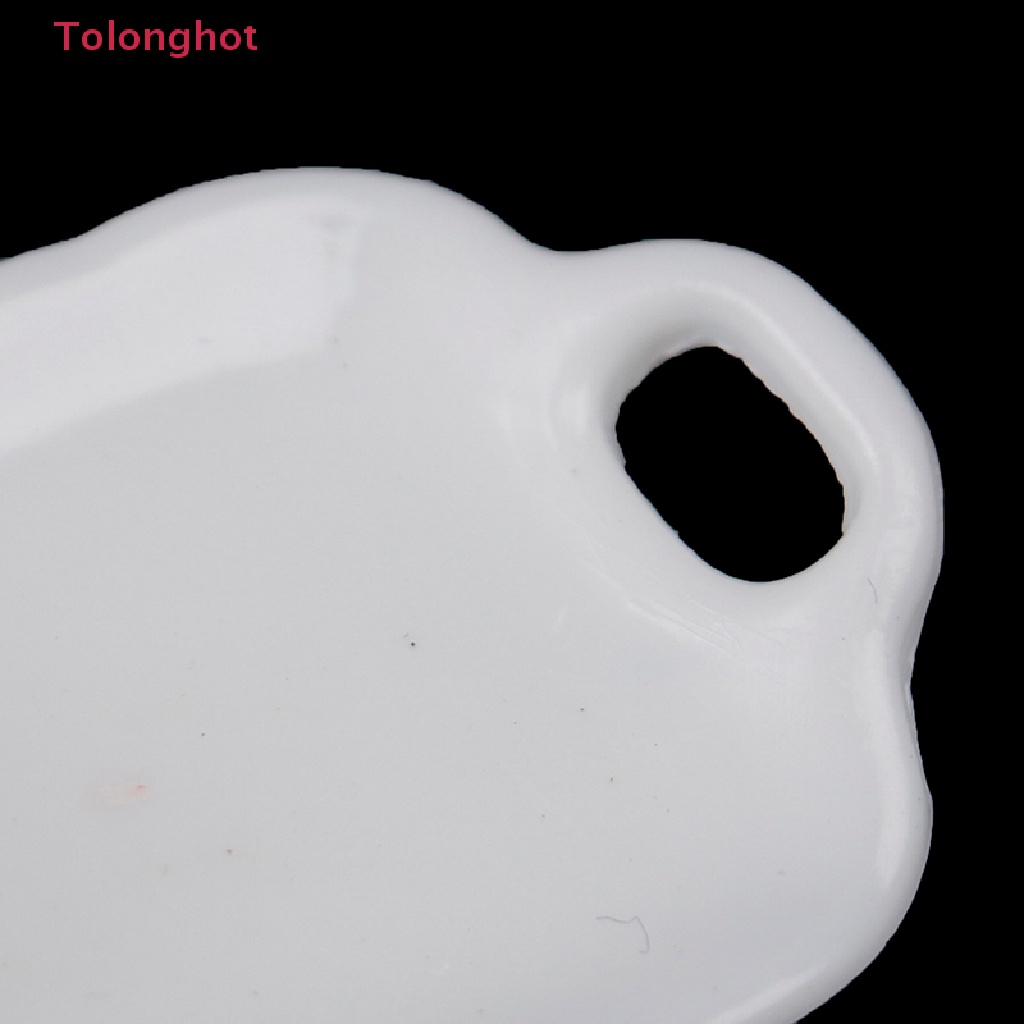 Set 2 Đĩa Trắng Tỉ Lệ 1: 12 Trang Trí Nhà Búp Bê