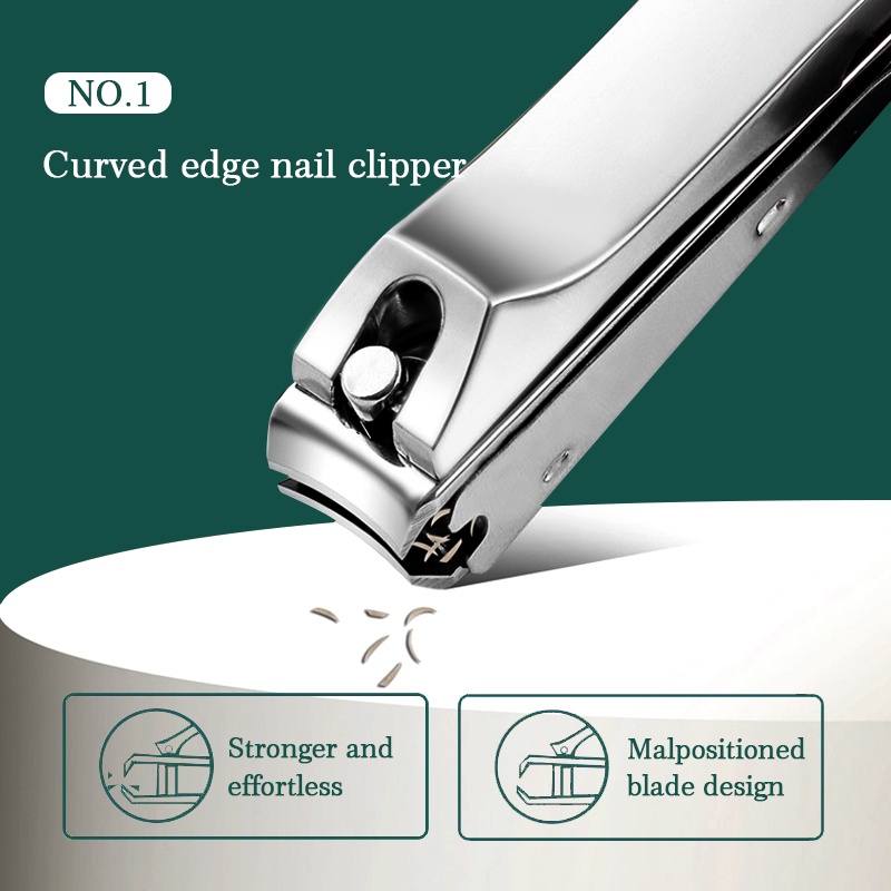 Bộ Kềm Cắt Móng Tay 9 Trong 1 Bằng Thép Không Gỉ Bao Da Bò