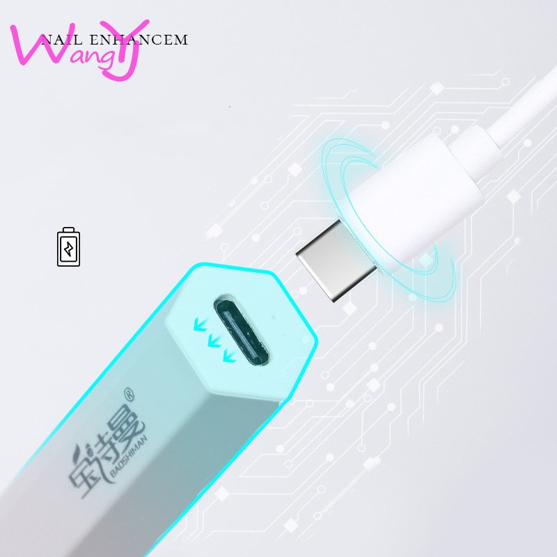 Đèn Cầm Tay mini Một Đường Hình Lục Giác Dùng Để Làm Móng