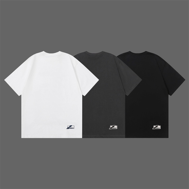 Áo Thun We-11Ded8- Áo Thun Tay Ngắn Dáng Rộng In Chữ Màu Huỳnh Quang Thời Trang Xuân Hè Cho Nam Và Nữ