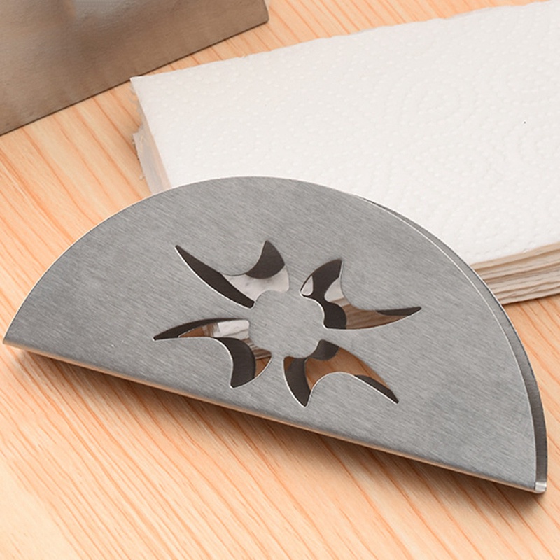 Giá Đỡ Khăn Giấy Bằng Thép Không Gỉ Sáng Tạo Sắp Xếp Gọn Gàng Trang Trí Bàn Ăn