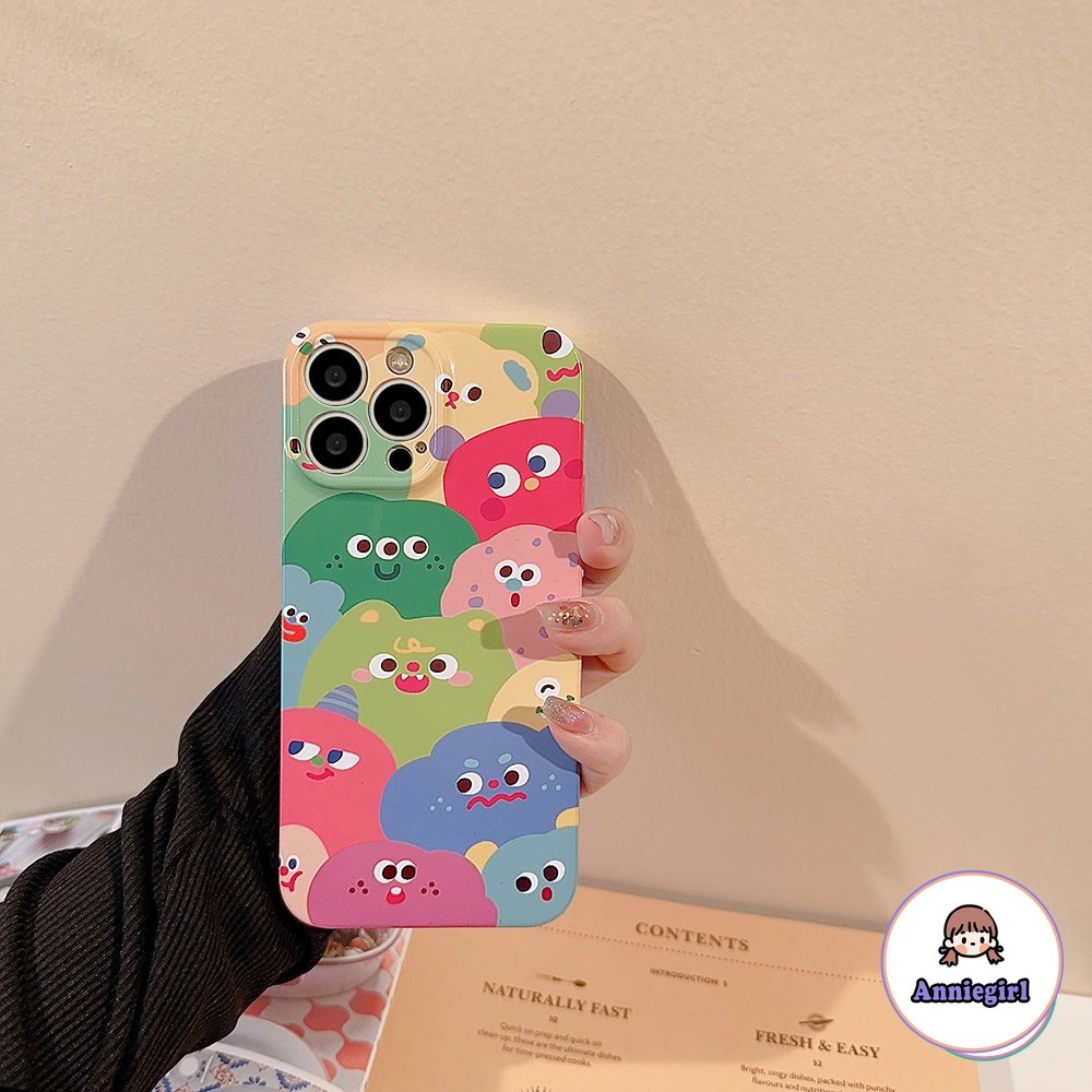 Ốp Điện Thoại Cứng Họa Tiết Quái Vật Graffiti Cho IPhone 11 14 Pro Max 13 Pro Max 12 X XS XS Max XR 7 8 Plus