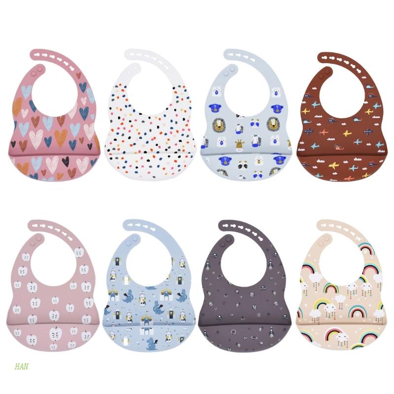 Yếm Ăn Silicone Chống Thấm Nước Có Thể Điều Chỉnh Cho Bé