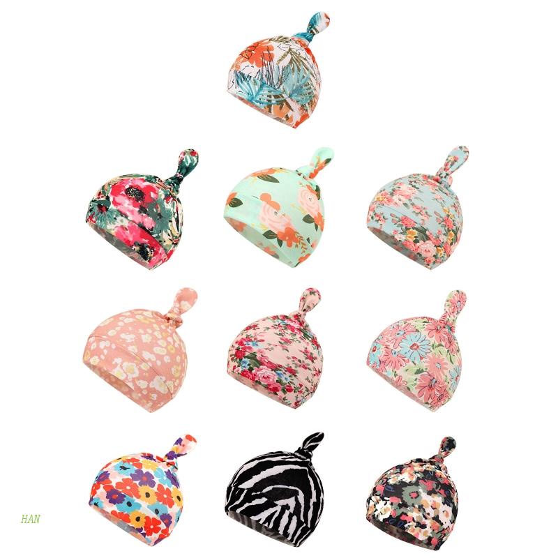 Mũ Trùm Đầu Thắt Nút Dễ Thương Cho Bé