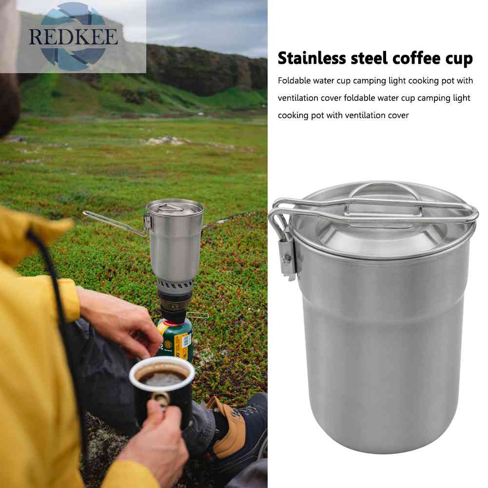 Cốc Uống Cà Phê Bằng Thép Không Gỉ Tiện Dụng Khi Đi Cắm Trại