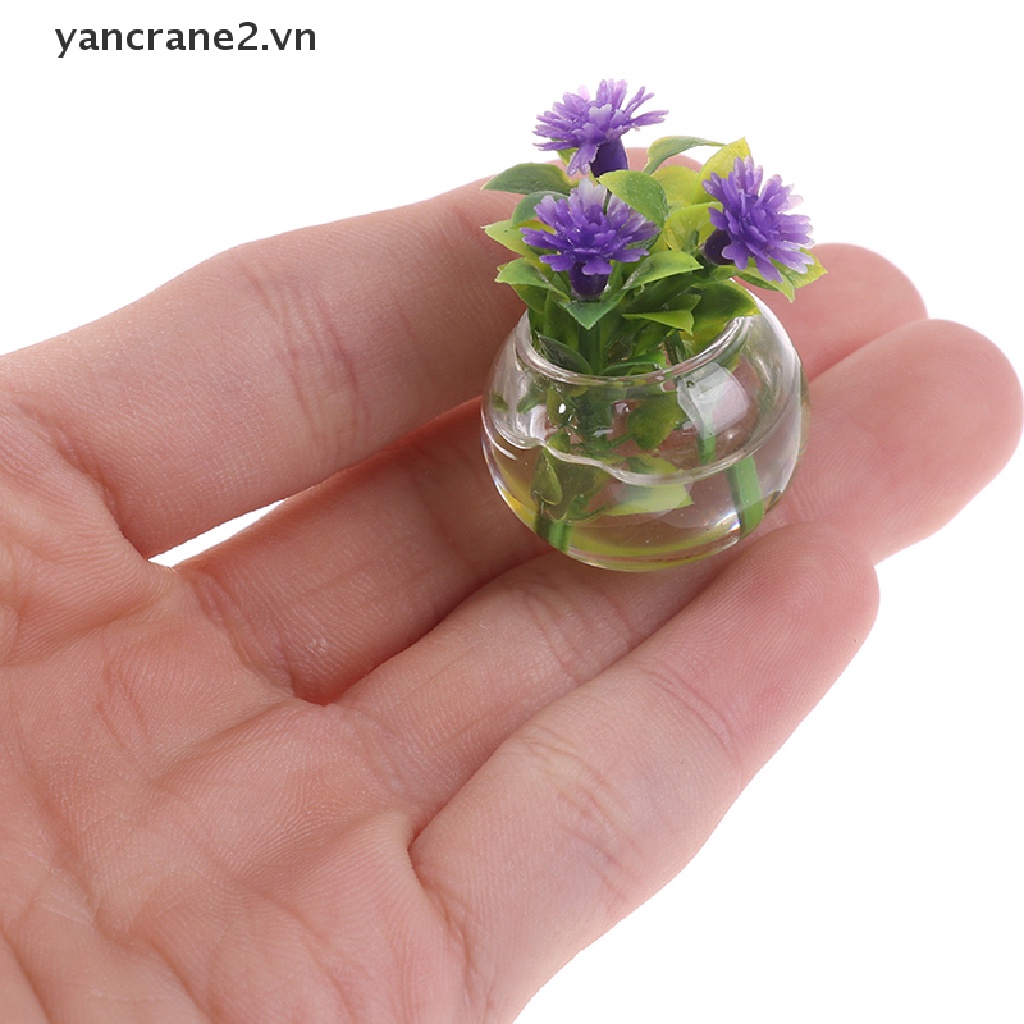 Mô Hình Chậu Cây Xanh Trang Trí Nhà Búp Bê 1 / 12