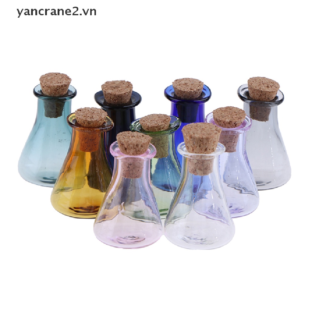 Bộ 2 Lọ Điều Ước Mini Bằng Thủy Tinh Màu Sắc Xinh Xắn {yancrane2.vn}