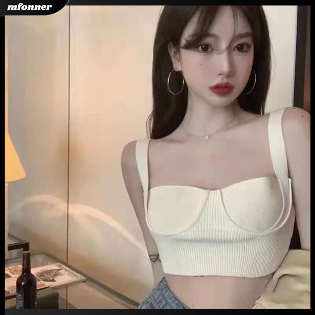 Áo Hai Dây Dệt Kim Ôm Dáng Nhiều Màu Sắc Thời Trang Cho Nữ