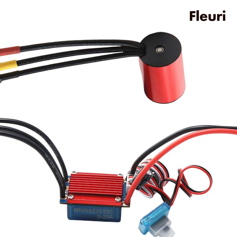 Động Cơ Không Chổi Than 2435 Với ESC 25A Cho Mô Hình Xe Điều Khiển 1: 16 1: 18 2S