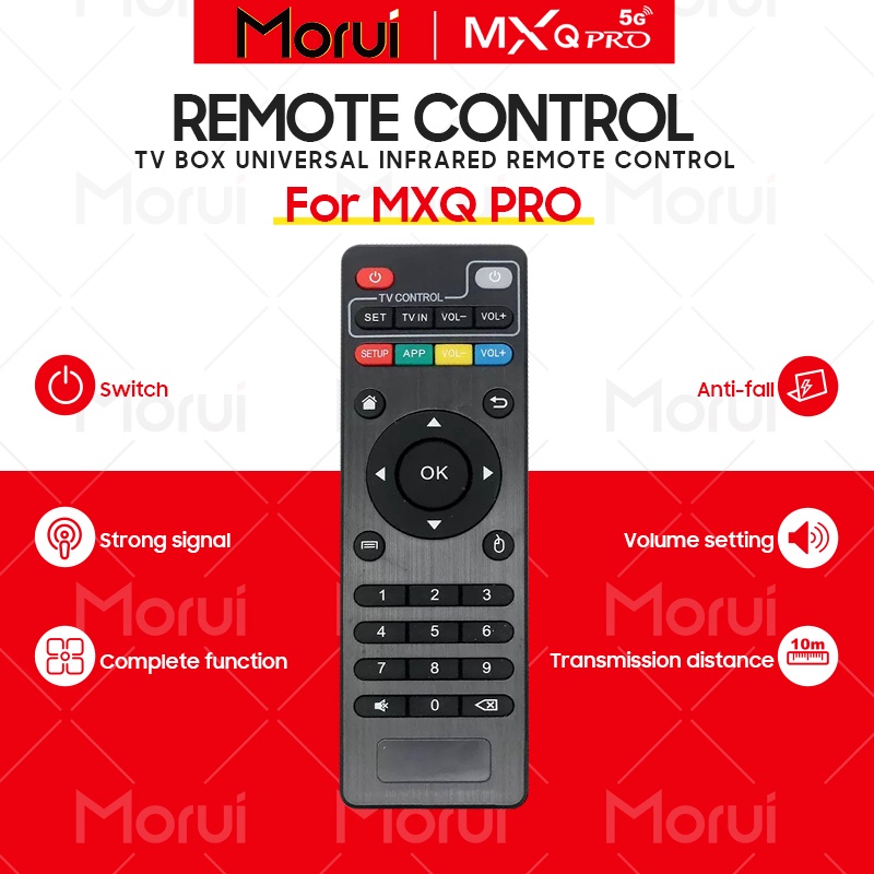 Điều khiển từ xa thay thế đa năng MORUI cho hộp TV MXQ PRO 4K Android Ultra HD