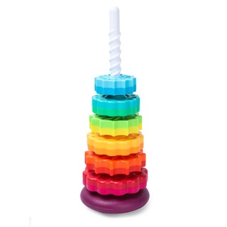 Rainbow Tower Stack đồ chơi Spin Spin Tower Builds Stack Ring cho trẻ em