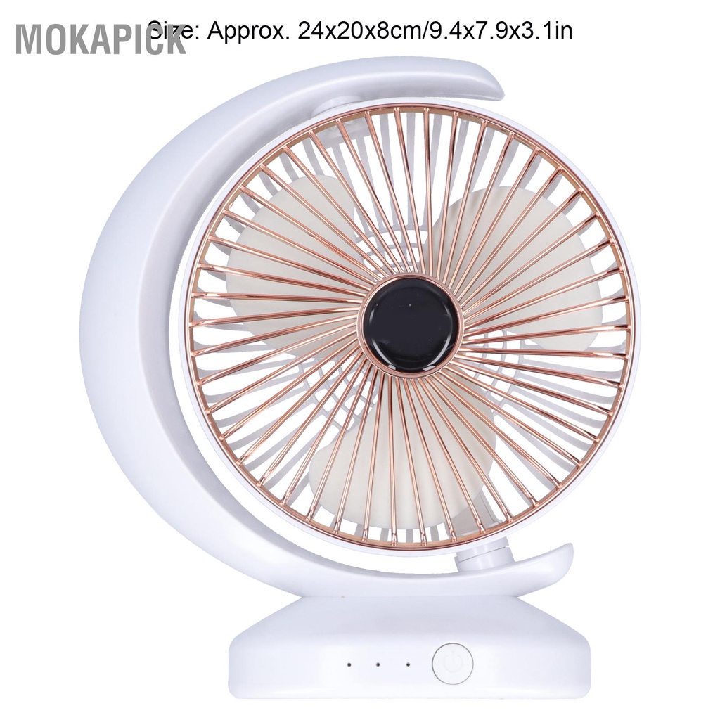 Mokapick Quạt Di Động Mini Sạc USB Để Bàn Lưu Thông Không Khí Có Thể Điều Chỉnh Cho Văn Phòng Nhà Du Lịch Ngoài Trời Quà Tặng Mùa Hè