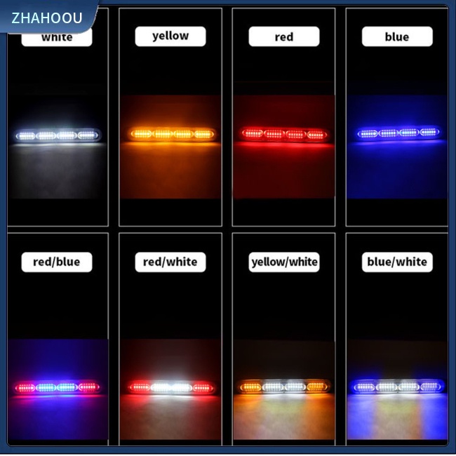 ☃Nhà Cửa☃ Đèn Led Cảnh Báo Khẩn Cấp 12-24v 24 Bóng Siêu Mỏng Chống Thấm Nước