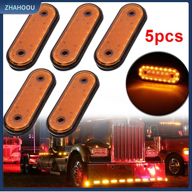 ☃Phụ Kiện Trang Trí Nhà Cửa Độc Đáo Sáng Tạo☃ Bộ 5 Đèn Led Tín Hiệu 20 Bóng 12v / 24v Tiết Kiệm Năng Lượng Chống Thấm Nước Dành Cho Xe Tải