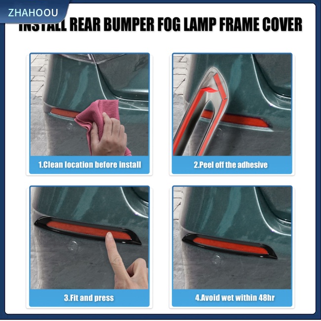 ☃Nhà Cửa☃ Set 2 Khung Bảo Vệ Đèn Sương Mù Phía Sau Dành Cho Ô Tô Honda 11th 22 Civic