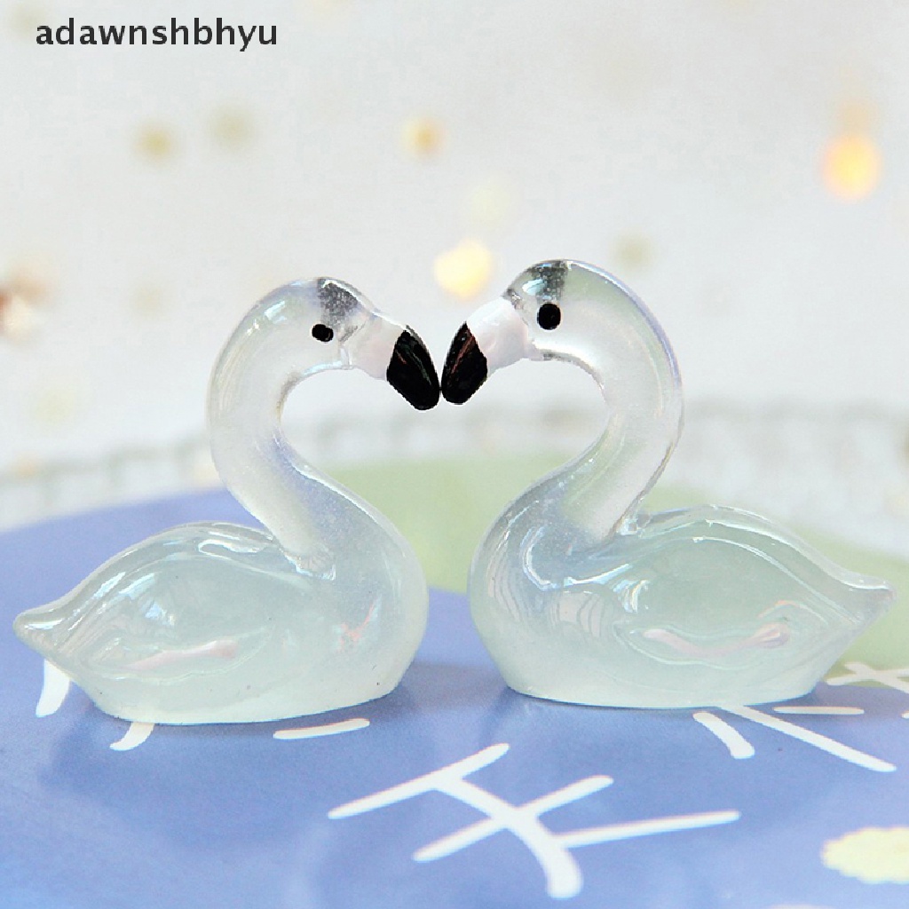 Set 10 Tượng Vịt Con Bằng Nhựa Phát Quang Trang Trí Giáng Sinh