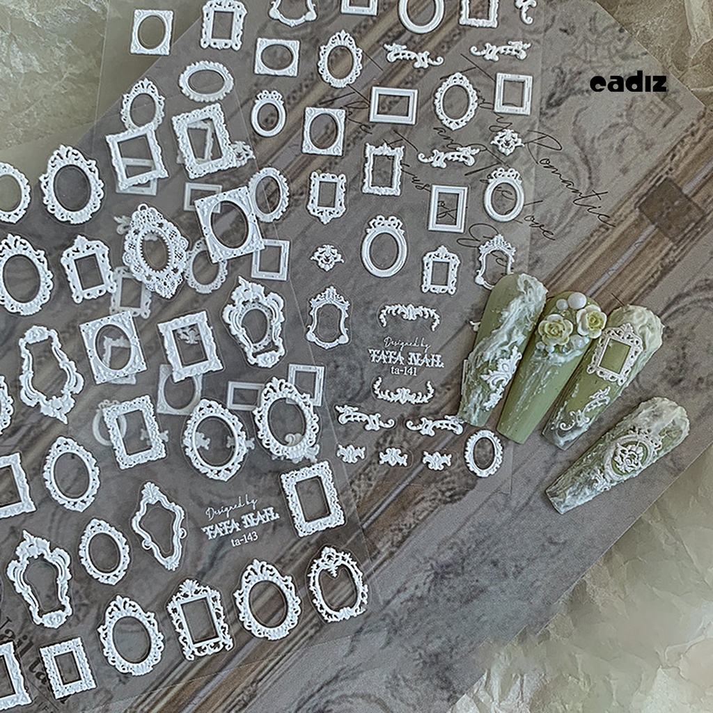 Miếng Dán Khung Ảnh Tự Dính Không Phai Mềm Mại Phong Cách Nhật Bản Retro Trang Trí Móng Tay DIY