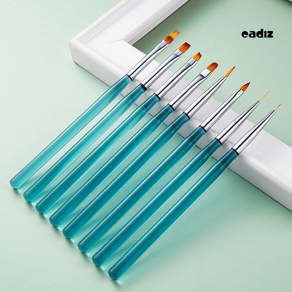 Bộ 8 Cây Bút Vẽ Móng Tay Bằng Lông Mềm Không Nhuộm Màu DIY