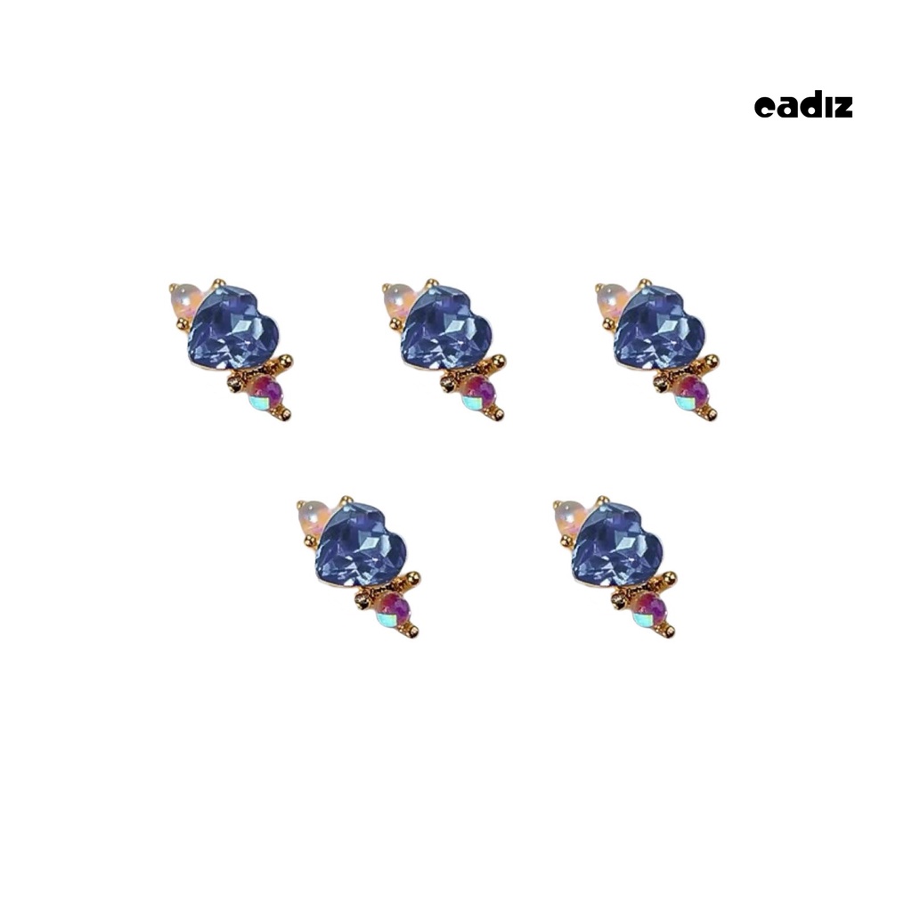 Bộ 5 Đá Đính Trang Trí Móng Tay Lấp Lánh DIY