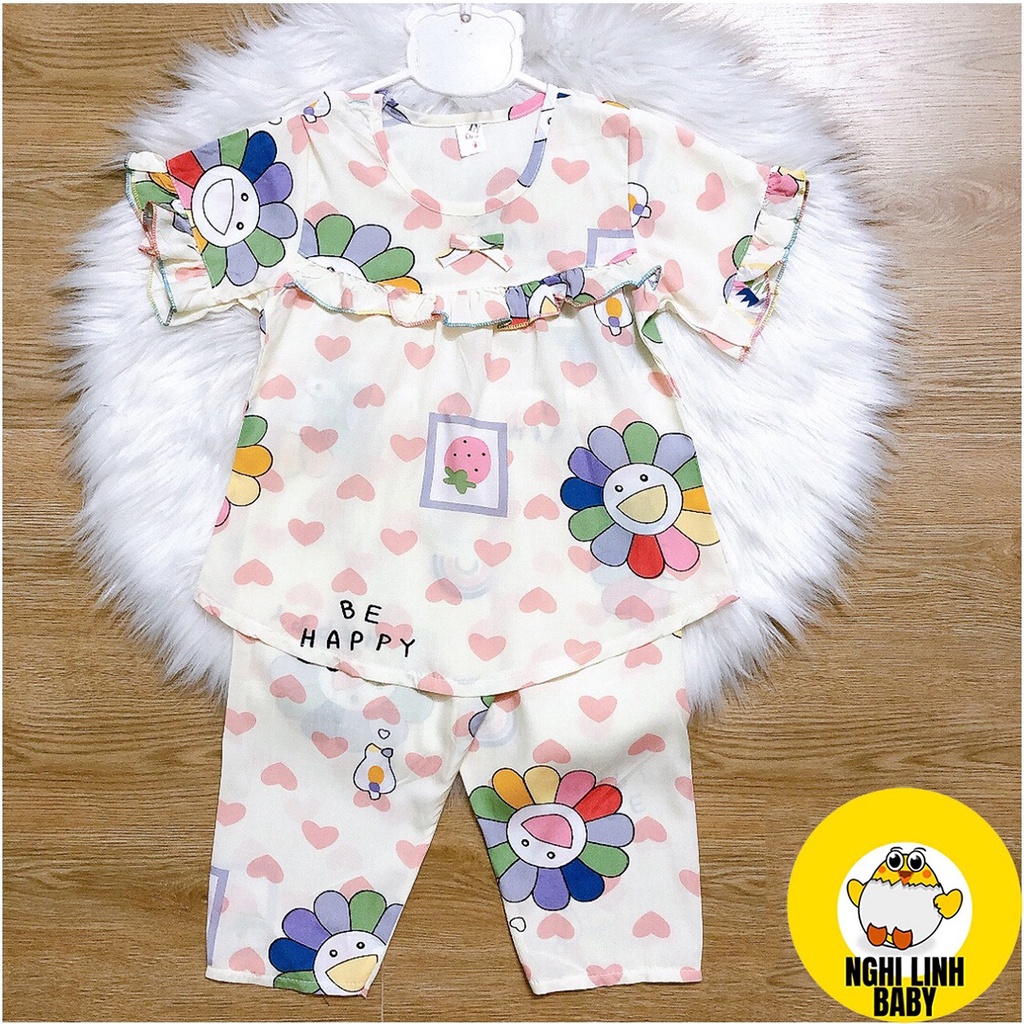 Đồ tone/tole cho bé gái 43-48kg, đồ mặc nhà quần dài tay ngắn - Nghi Linh Baby