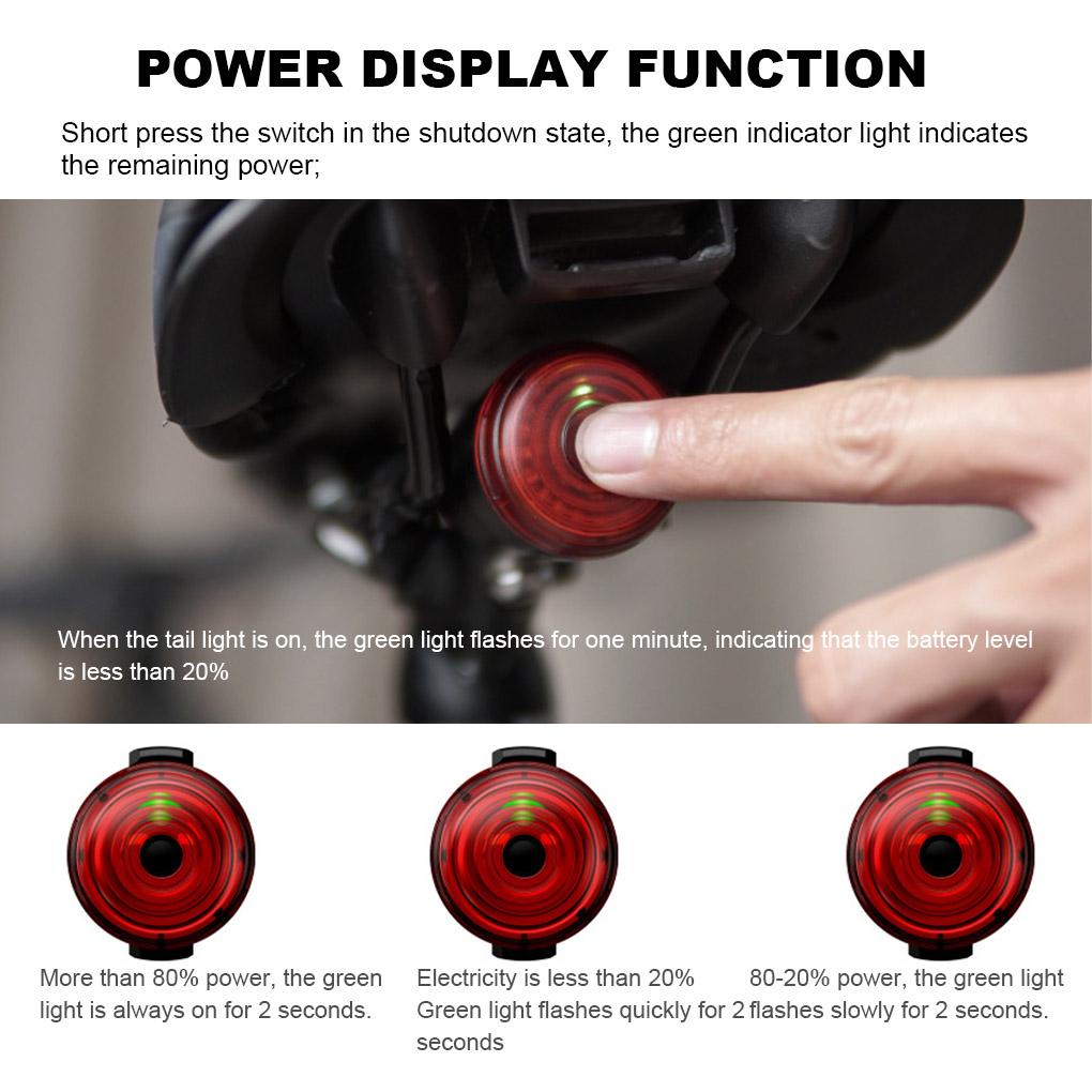 Đèn Hậu Cảnh Báo Chống Thấm Nước Có Thể Sạc Lại Cho Xe Đạp