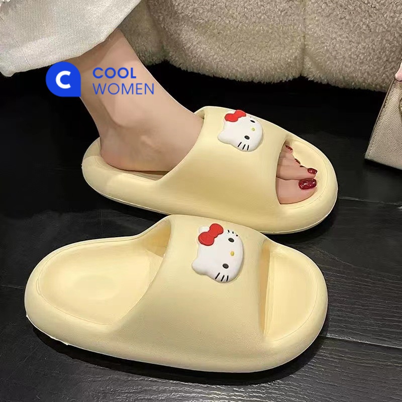 Dép Đi Trong Nhà Đế Dày Chống Trượt Họa Tiết Hoạt Hình Dễ Thương Thời Trang Mùa Hè 2023 Cho Nữ