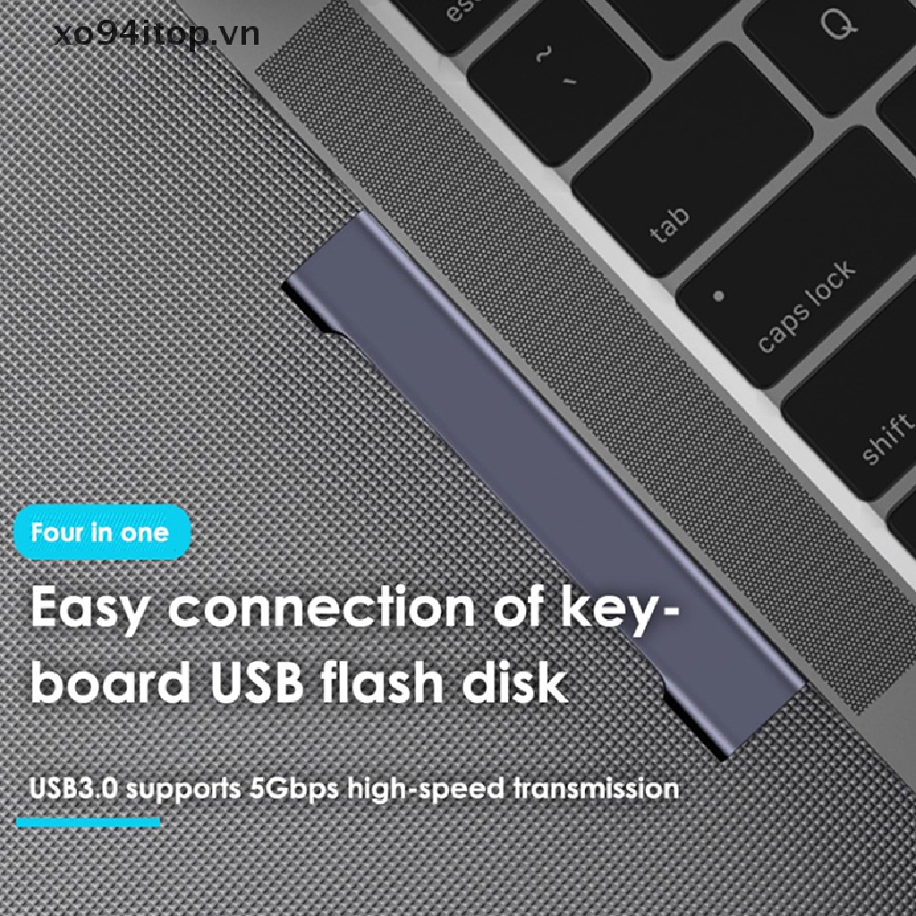 Bộ Chia Cổng USB 3.0 5Gbps Type-C Tốc Độ Cao 4 Trong 1 Tiện Dụng Cho Máy Tính
