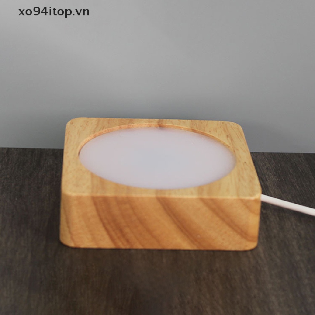 1 Giá Đỡ Trưng Bày Đèn LED Hình Vuông Bằng Thủy Tinh Dùng Trang Trí Nhà / Cửa Hàng