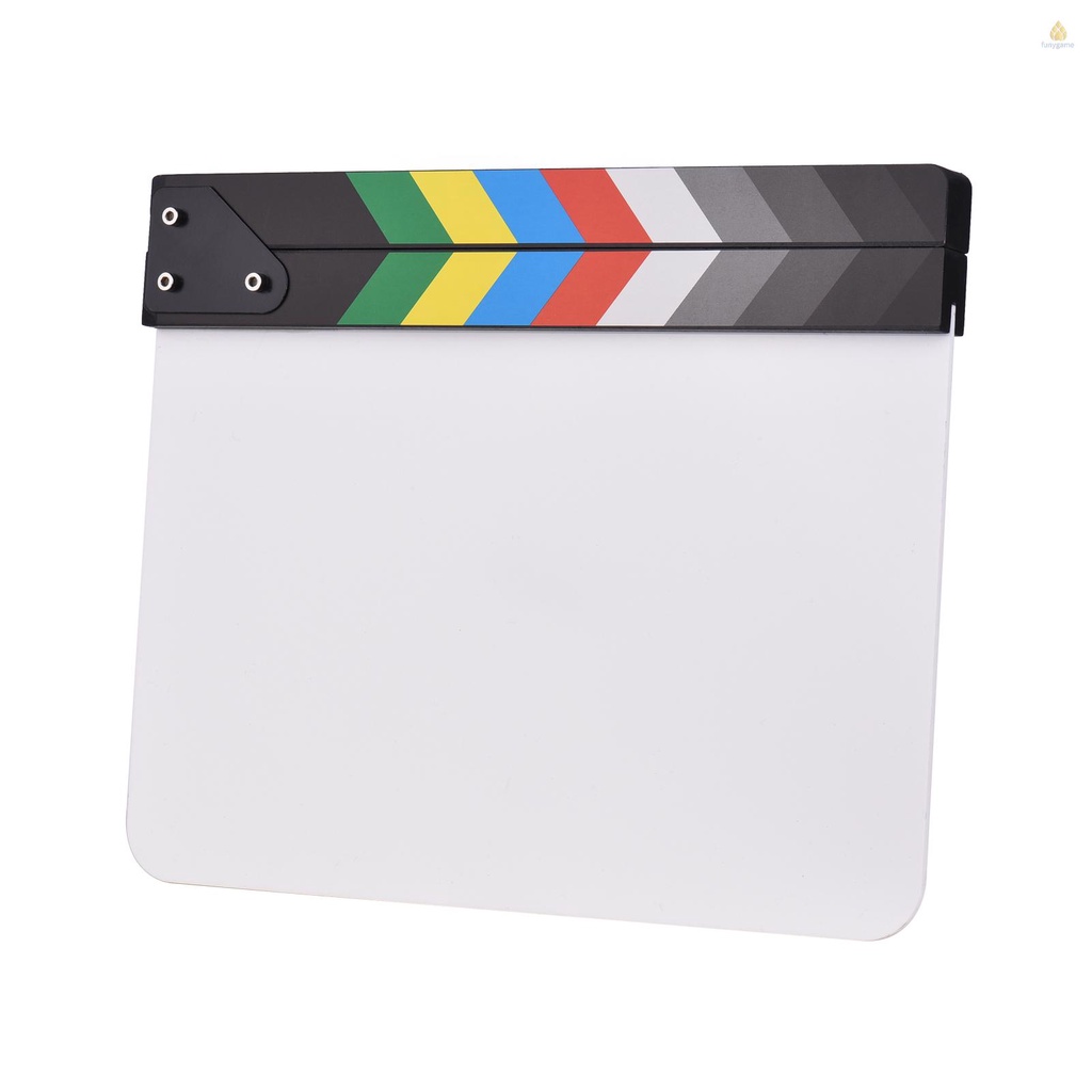 Bảng Clapboard 30 * 24cm / 12 * 9in Bằng Acrylic Kèm Que Cắt Nhiều Màu Sắc