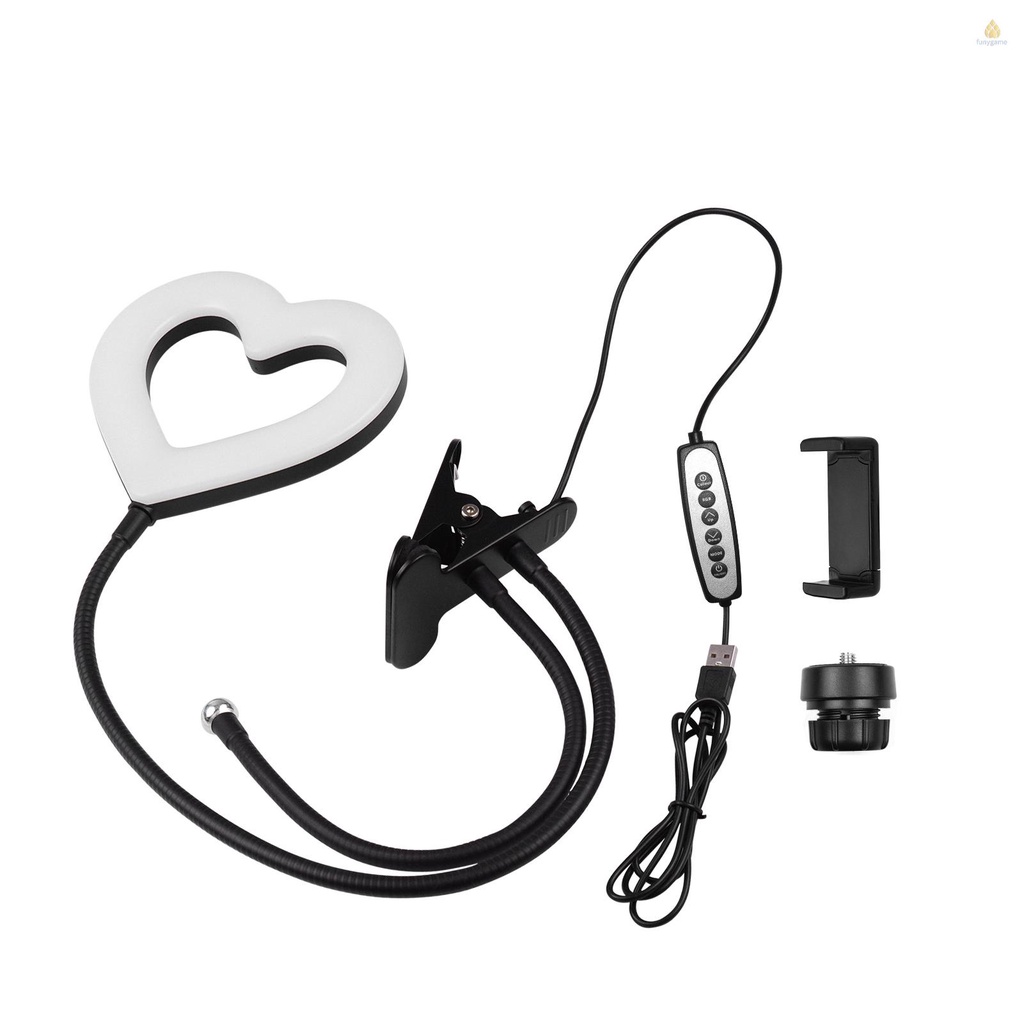 ANDOER Vòng Đèn LED 6-inch RGB 8W 3800K-6800K Có Thể Điều Chỉnh Độ Sáng Kèm Giá Đỡ Điện Thoại