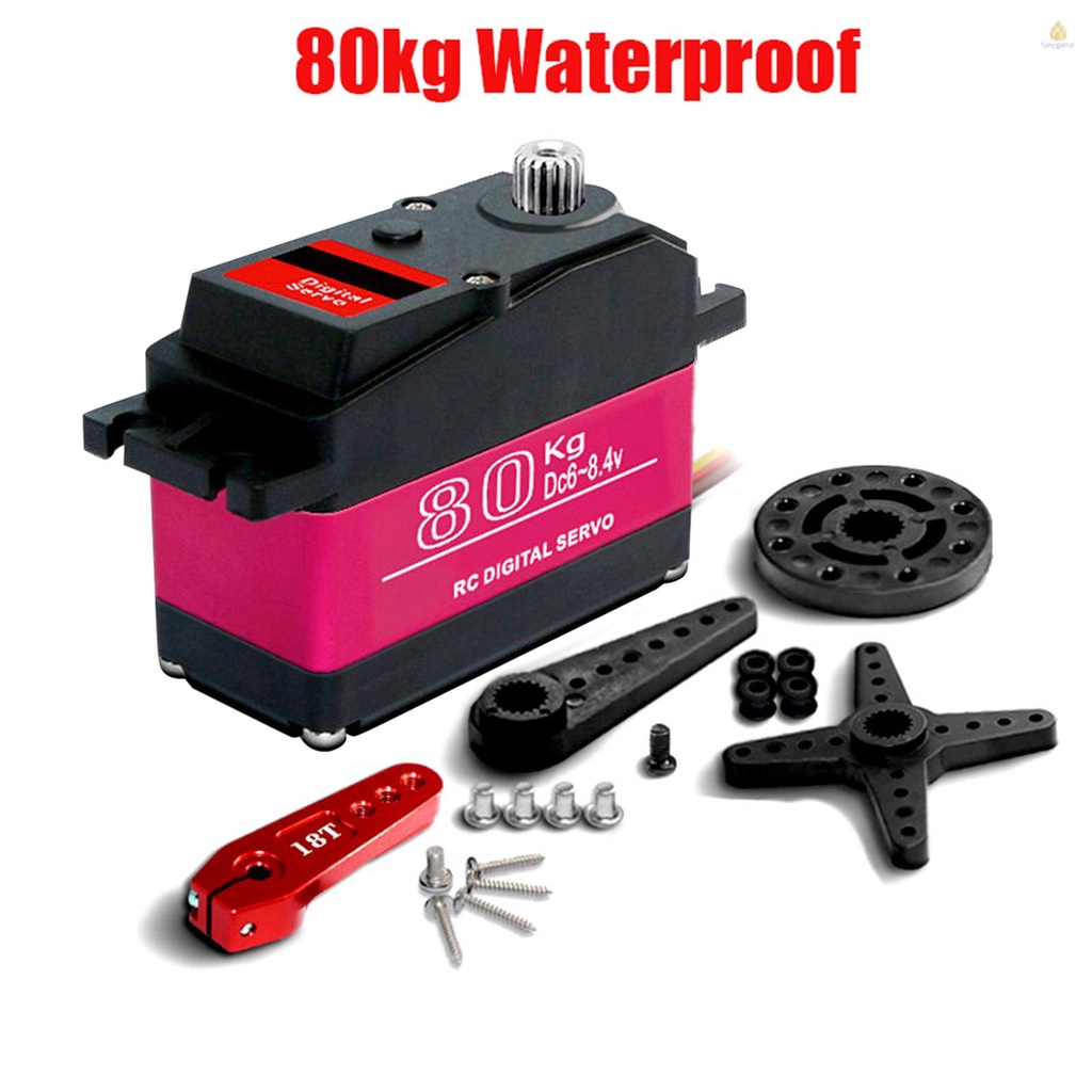 Động Cơ Servo Kỹ Thuật Số 80kg 270Kg° Mô Men Xoắn Cao Chống Nước Thay Thế Cho Xe Hơi Điều Khiển Từ Xa 1 / 5 HSP HPI