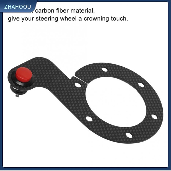 ☃Phụ Kiện Trang Trí Nhà Cửa Kiểu Dáng Dễ Thương Xinh Xắn☃ Bộ Nút Còi Bằng Sợi Carbon Gắn Vô Lăng Xe Hơi Kèm 6 Đinh Vít Tiện Dụng