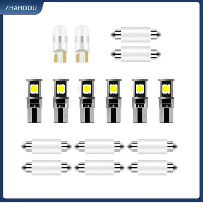 ☃Phụ Kiện Trang Trí Nhà Cửa Kiểu Dáng Dễ Thương Xinh Xắn☃ Set 16 Bóng Đèn Led T10 W5w Cho Xe Ford F250 F350