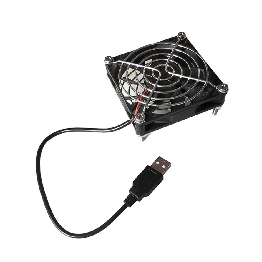 5V USB Router Cooling Fan DIY TV Box Ball Sleeve Cooler With Protective Net