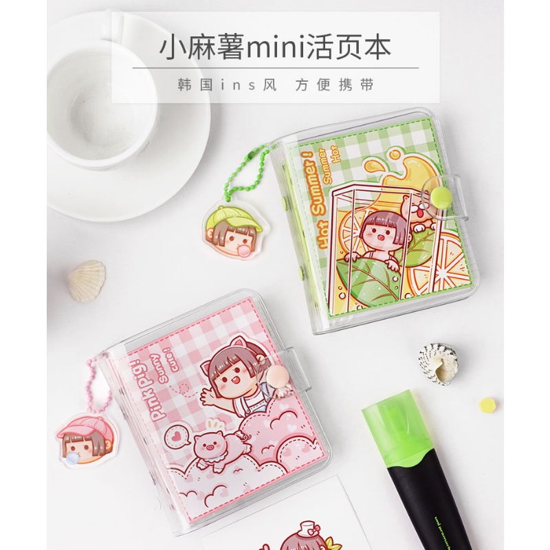 Sổ Tay Ghi Chú mini Bìa Rời Họa Tiết Dễ Thương Dành Cho Học Sinh