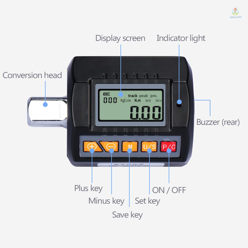 Đồng Hồ Đo Mô Men Xoắn Màn Hình LCD Kỹ Thuật Số 1 / 2 1 / 4 3 / 8inch Chuyên Nghiệp