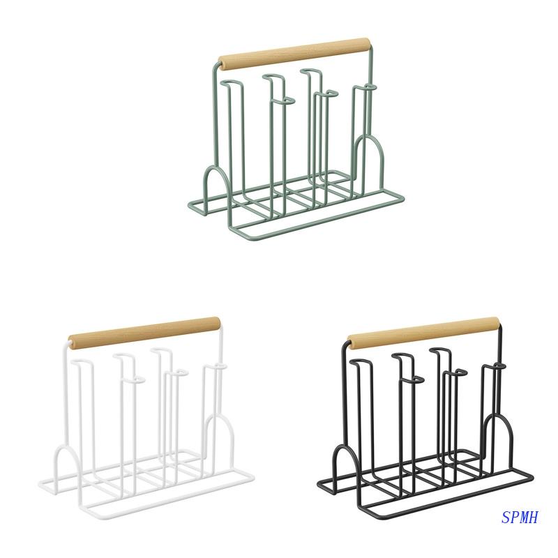 Giá Đỡ Cốc Bằng Sắt Có Tay Cầm Tiện Dụng Cho Nhà Bếp