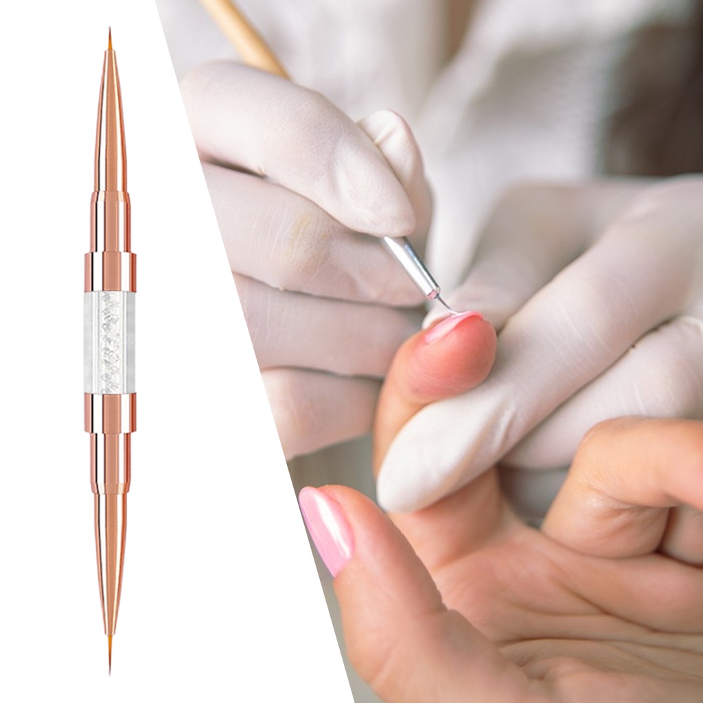 Cọ Hai Đầu Bằng Sợi Nylon Siêu Mịn Dùng Vẽ Móng Nghệ Thuật DIY