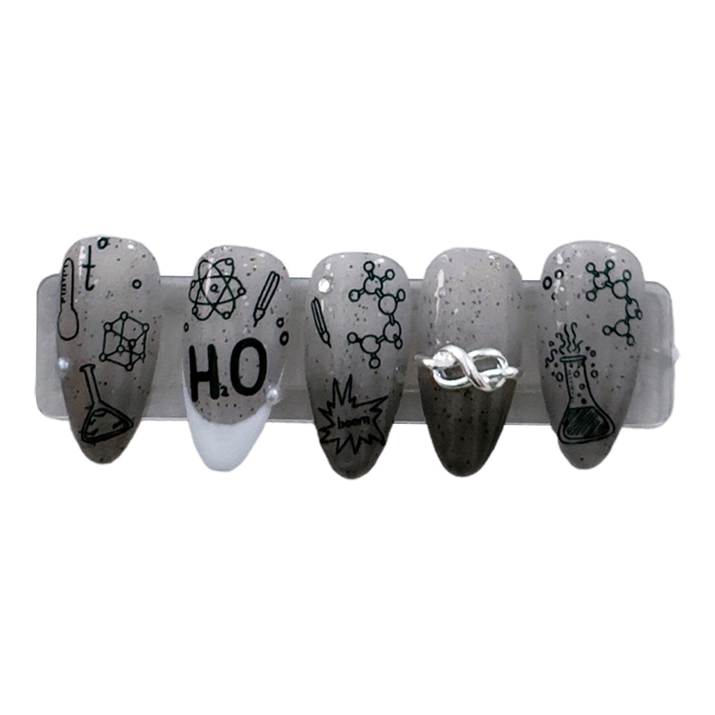 1 Tấm Miếng Dán Móng Tay Mỏng Ba Chiều DIY Có Thể Tháo Rời Cho Nữ